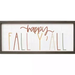 Colorful Happy Fall Yall Framed Plaque Fall