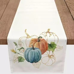 Kirklands Home Table Linens|Colorful Pumpkins Harvest Table Runner