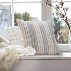 Hot Colorful Textured Striped Accent Pillow Pillows