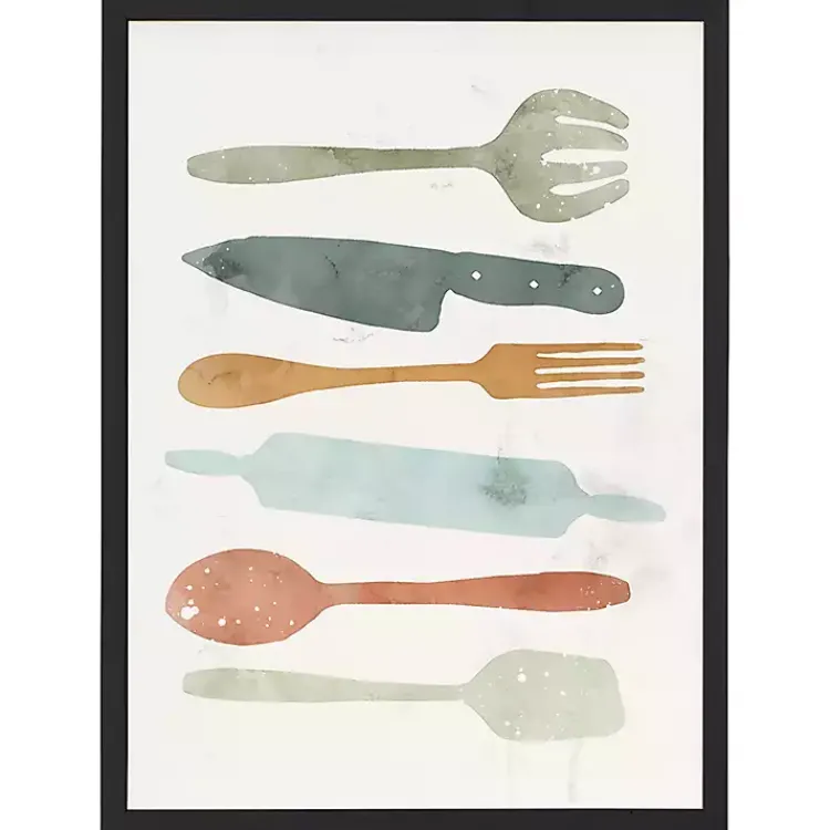 Kirklands Home Framed Art|Colorful Utensils Framed Art Print