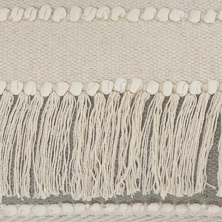 Best Comfort Beige Knots & Fringe Lumbar Pillow Pillows