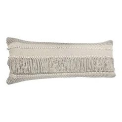 Best Comfort Beige Knots & Fringe Lumbar Pillow Pillows