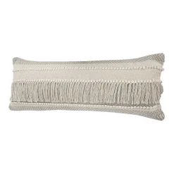 Best Comfort Beige Knots & Fringe Lumbar Pillow Pillows