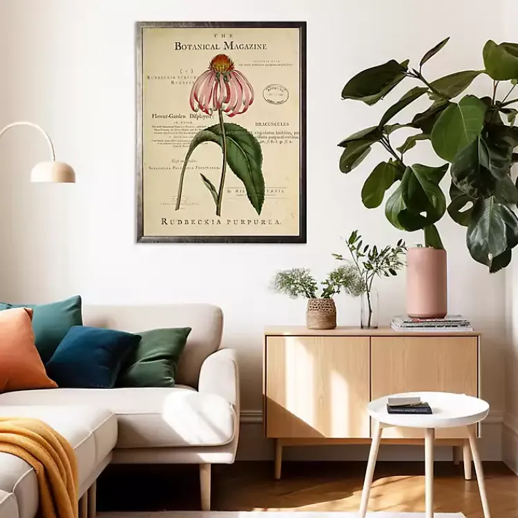 Kirklands Home Framed Art|Coneflower Botanical Magazine Framed Art Print Multi