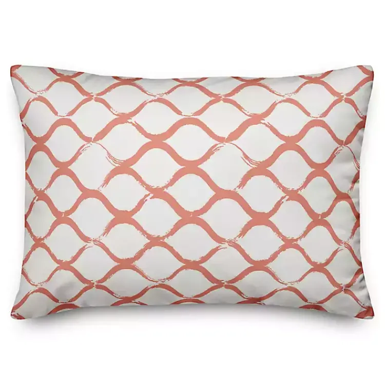 Best Coral Coastal Diamond Print Pillow Pillows