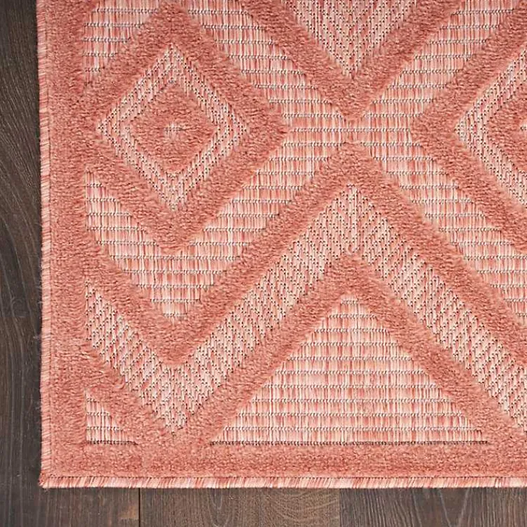 Kirklands Home Outdoor Rugs|Coral Diamond Indoor/Outdoor Area Rug, 4x6 Orange