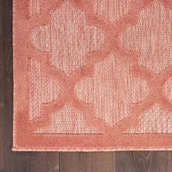 Kirklands Home Outdoor Rugs|Coral Trellis Indoor/Outdoor Area Rug, 6x9 Pink