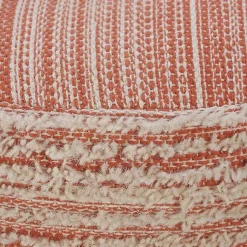 Online Coral Tropical Textured Distressed Pouf Poufs & Floor Cushions