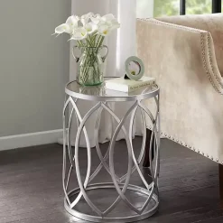 Kirklands Home Accent & End Tables|Corey Geometric Accent Table Gray