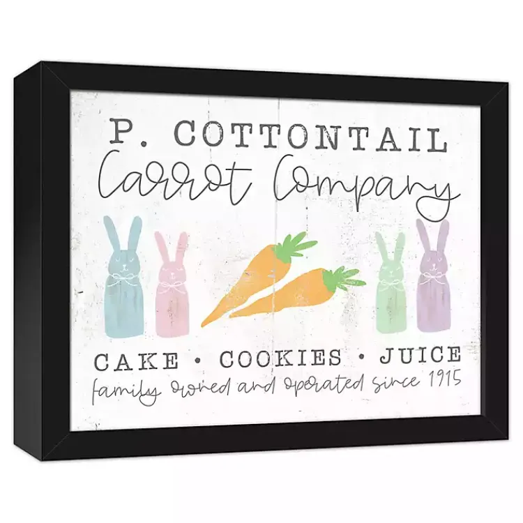 Best Cottontail Carrot Co. Framed Canvas Art Print Easter Decorations