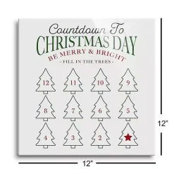 Sale Countdown to Christmas Dry Erase Board, 12x12 in. Christmas Art & Wall Decor