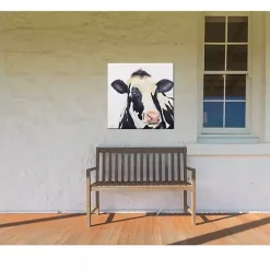 Kirklands Home Outdoor Wall Decor|Cow Portrait Outdoor Canvas Art Print