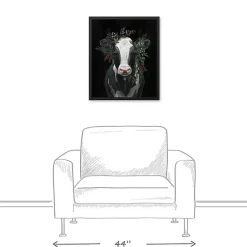 Cow Star Garland Christmas Framed Wall Plaque Christmas Art & Wall Decor