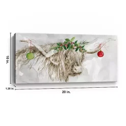 Sale Cow with Ornaments Canvas Art Print Christmas Art & Wall Decor