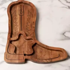 Kirklands Home Serving & Entertaining|Cowboy Boot Chips & Dip Serving Platter Brown