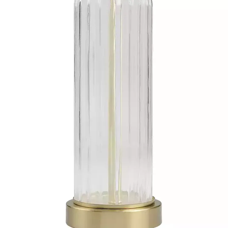 Kirklands Home Table Lamps|Crassula Clear Glass Table Lamp White
