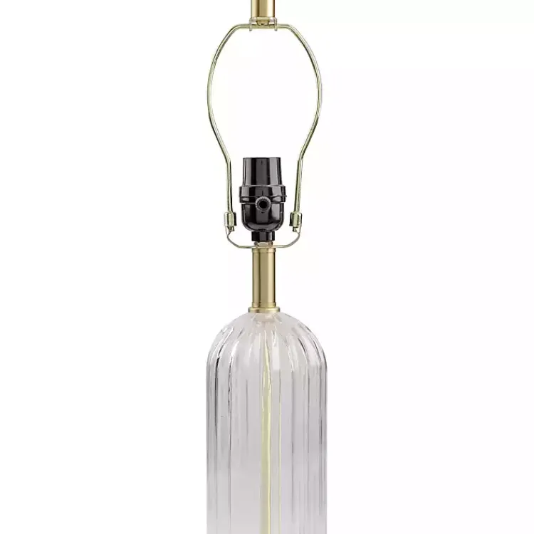 Kirklands Home Table Lamps|Crassula Clear Glass Table Lamp White