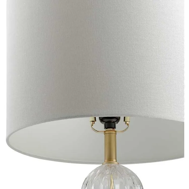 Kirklands Home Table Lamps|Crassula Clear Glass Table Lamp White