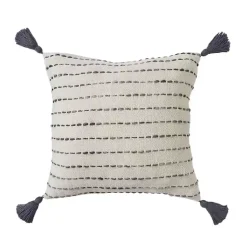 New Cream & Navy Ombre Dash Throw Pillow Pillows