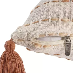 Clearance Cream & Terracotta Ombre Dash Throw Pillow Pillows