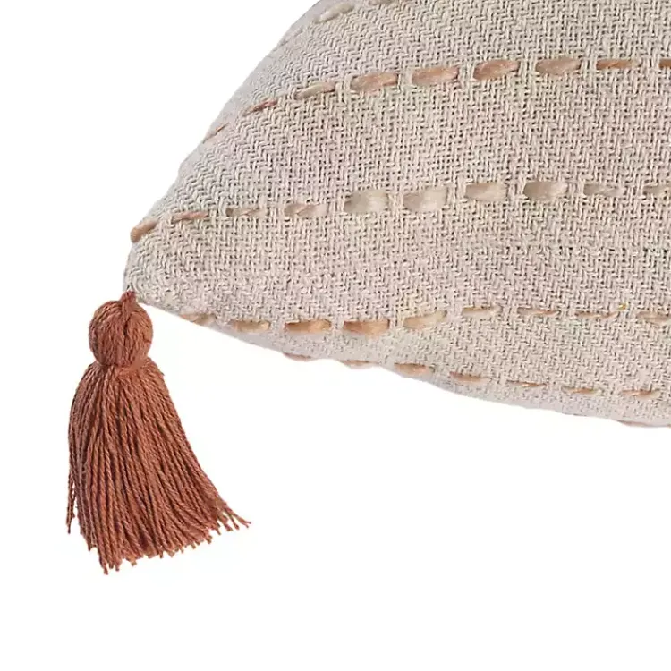 Clearance Cream & Terracotta Ombre Dash Throw Pillow Pillows