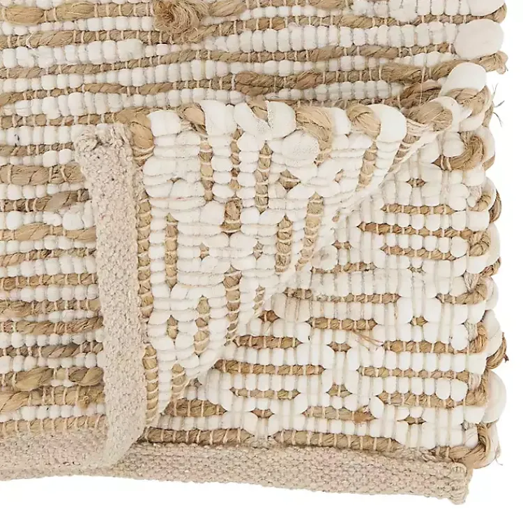 Kirklands Home Table Linens|Cream and Tan Woven Diamond Table Runner