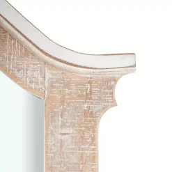 Kirklands Home Decorative Mirrors|Cream Arched Rectangle Scroll Wall Mirror