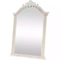 Kirklands Home Decorative Mirrors|Cream Arched Rectangle Scroll Wall Mirror