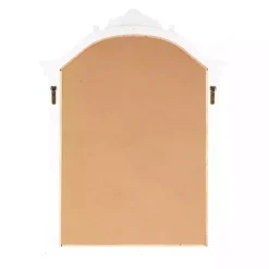 Kirklands Home Decorative Mirrors|Cream Arched Rectangle Scroll Wall Mirror