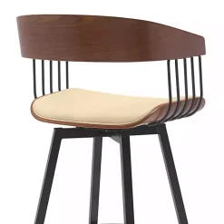 Kirklands Home Bar Stools & Counter Height Stools|Cream Athena Swivel Bar Stool Ivory