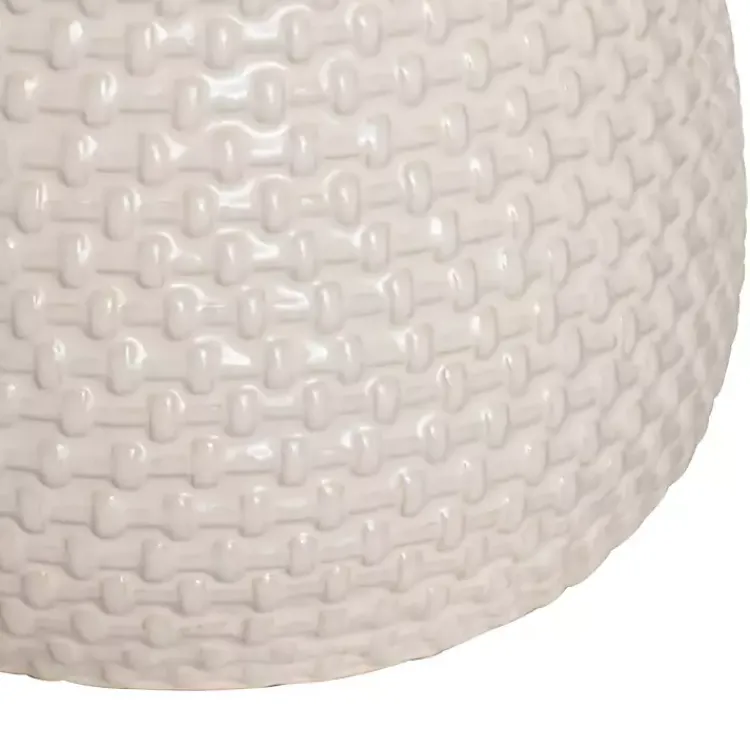 Kirklands Home Table Lamps|Cream Basketweave Ceramic Table Lamp White