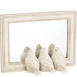 Kirklands Home Decorative Mirrors|Cream Bird Trio Wall Mirror