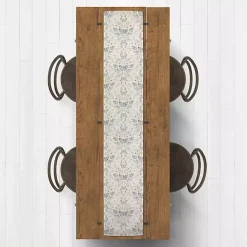 Kirklands Home Table Linens|Cream Botanical Butterfly Table Runner, 90 in. Ivory