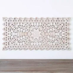 Kirklands Home Wall Plaques|Cream Carved Wooden Wall Plaque White