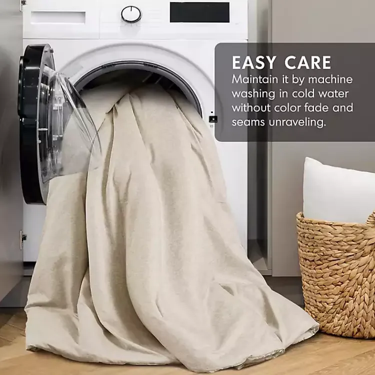 Kirklands Home Comforters|Cream Chambray 3-pc. Full/Queen Comforter Set Ivory