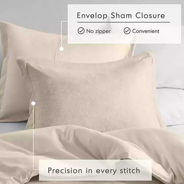Kirklands Home Comforters|Cream Chambray 3-pc. King Comforter Set Ivory