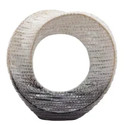 Hot Cream Circle Sculpture Statues & Figurines