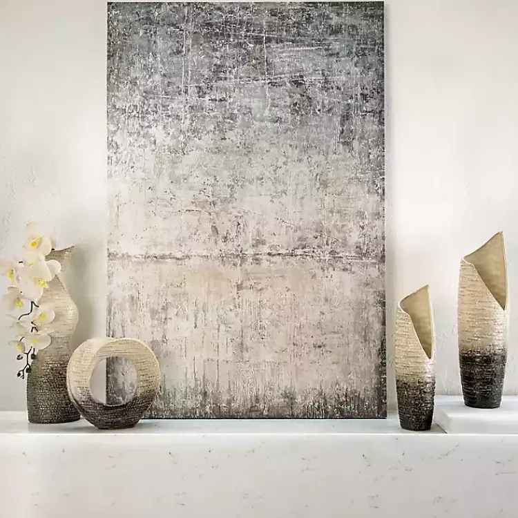 Hot Cream Circle Sculpture Statues & Figurines