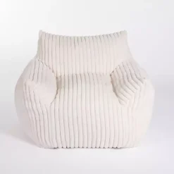 Kirklands Home Accent Chairs|Cream Comfy Foam Lounge Chair White