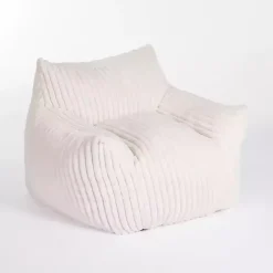 Kirklands Home Accent Chairs|Cream Comfy Foam Lounge Chair White