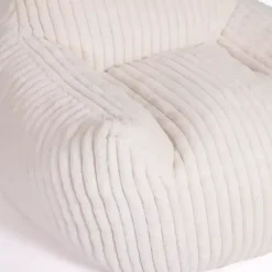 Kirklands Home Accent Chairs|Cream Comfy Foam Lounge Chair White