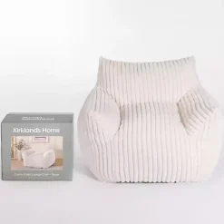 Kirklands Home Accent Chairs|Cream Comfy Foam Lounge Chair White