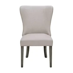 Kirklands Home Dining Chairs|Cream Curved Back Upholstered Dining Chair Ivory