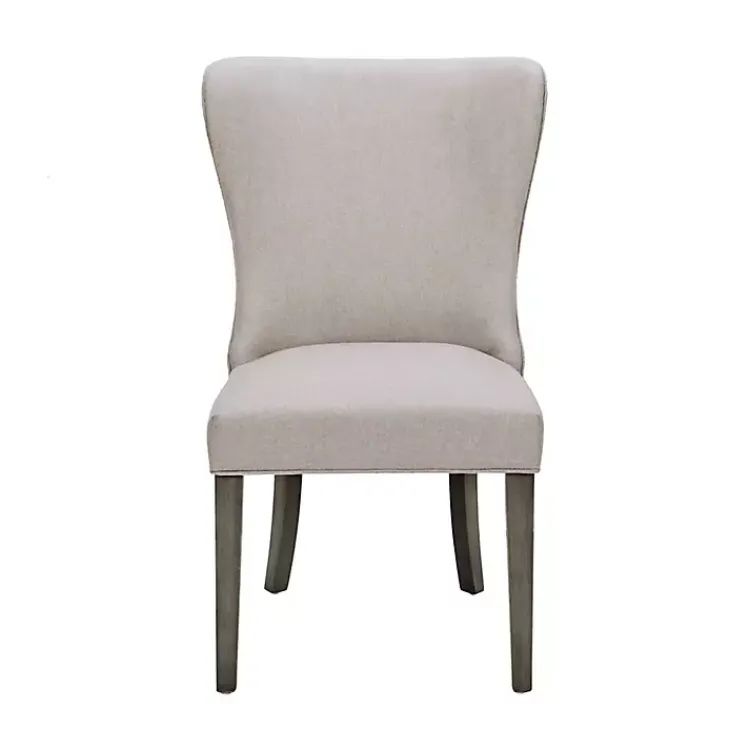 Kirklands Home Dining Chairs|Cream Curved Back Upholstered Dining Chair Ivory