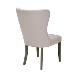 Kirklands Home Dining Chairs|Cream Curved Back Upholstered Dining Chair Ivory