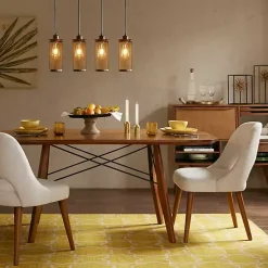 Kirklands Home Dining Chairs|Cream Cut-Out Pecan Wood Dining Chairs, Set of 2 White