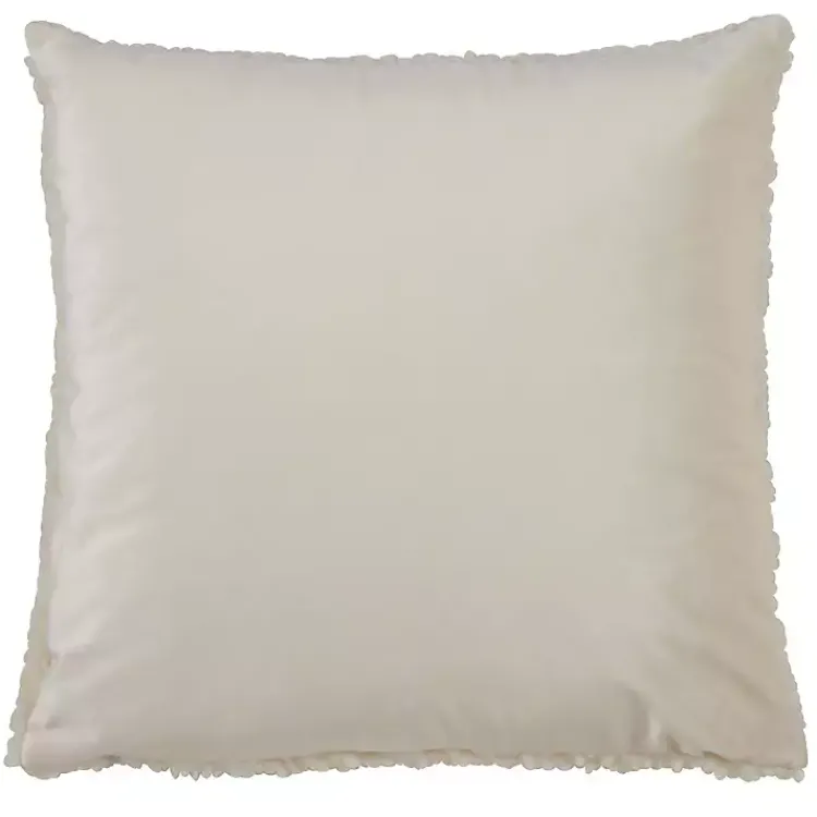 Cream Faux Lamb Fur Pillow Pillows