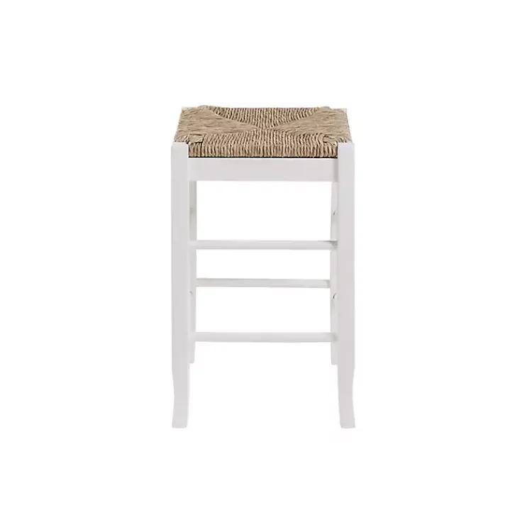 Kirklands Home Bar Stools & Counter Height Stools|Cream Handwoven Counter Stool White