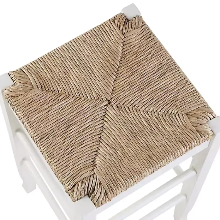 Kirklands Home Bar Stools & Counter Height Stools|Cream Handwoven Counter Stool White