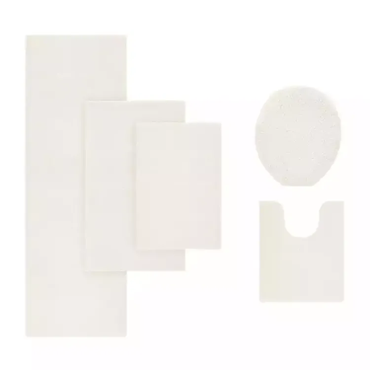 Kirklands Home Bathroom Rugs|Cream High Pile Marshmallow Bath Mat, 72 in. Ivory